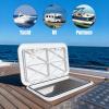 smartmarine 24"x14" Marine Boat Deck Hatch,Boat Access Hatch & Lid, Black/White (White) view 2