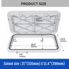 smartmarine 24"x14" Marine Boat Deck Hatch,Boat Access Hatch & Lid, Black/White (White) view 3