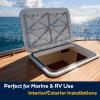 smartmarine 24"x14" Marine Boat Deck Hatch,Boat Access Hatch & Lid, Black/White (White) view 4
