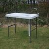 Vasitelan Portable Fish Cleaning Table with Sink, Folding Outdoor Camping Sink Station, Heavy Duty Fillet Table with Faucet for Dock Beach Patio Picnic view 2