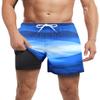 LUCOWEE Mens Swim Trunks with Compression Liner no Chafe Boxer Brief Lined Swimming Trunks Quick Dry UPF 50+ Stretchy 5/7 inch Inseam Bathing Suit Shorts view 1