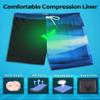 LUCOWEE Mens Swim Trunks with Compression Liner no Chafe Boxer Brief Lined Swimming Trunks Quick Dry UPF 50+ Stretchy 5/7 inch Inseam Bathing Suit Shorts view 3