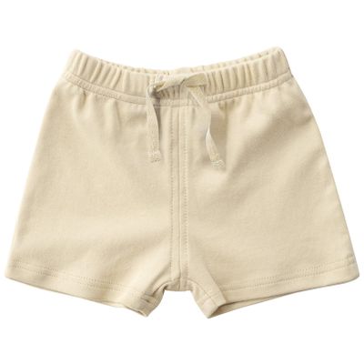 Freebily Infant Baby Casual Shorts Solid Color Pull On Drawstring Cotton Booty Shorts for Boys Girls Yellow 12-18 Months