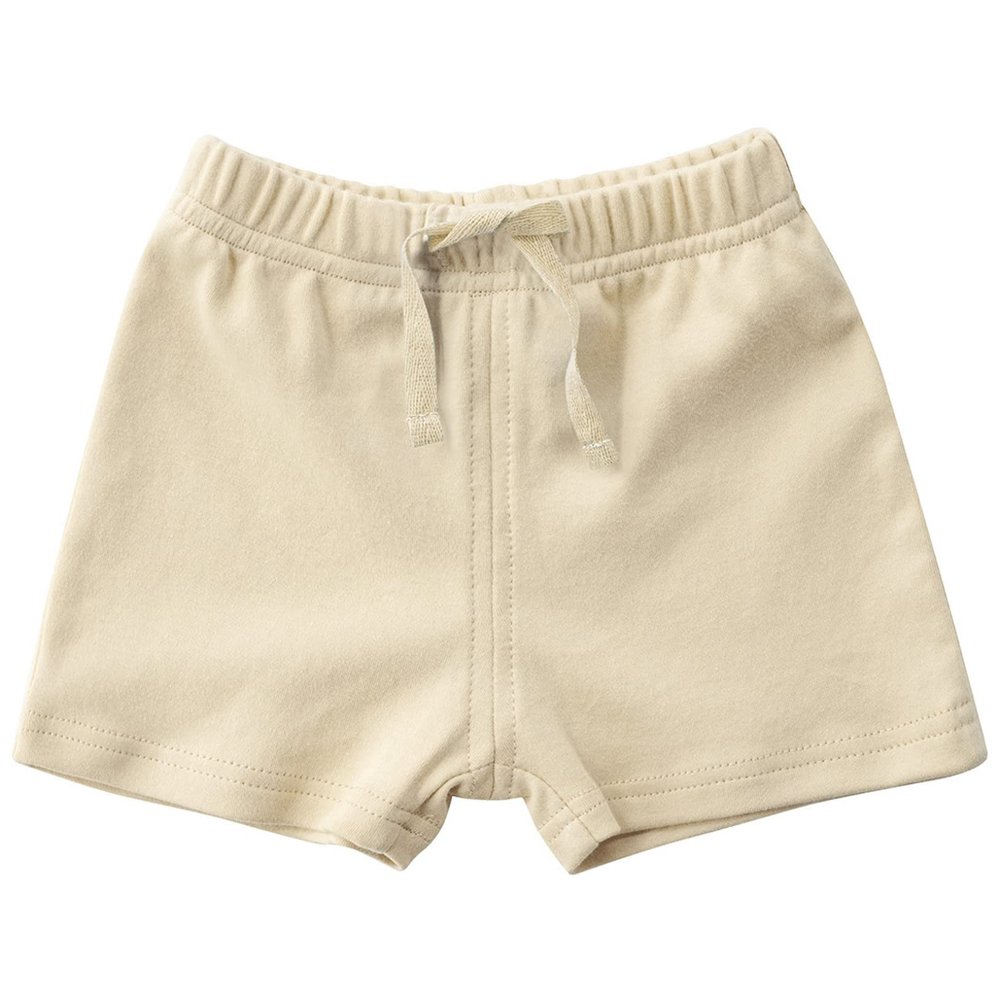 Freebily Infant Baby Casual Shorts Solid Color Pull On Drawstring Cotton Booty Shorts for Boys Girls Yellow 12-18 Months