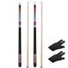Set of 2 Pool Cues New 58" Billiard Pool Cue Sticks, Hardwood Canadian Maple Professional Billiard Pool Cue Stick 20 Oz(Red) view 1
