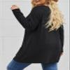 Eytino Womens Plus Size Tops Casual Long Sleeve Crew Neck Oversized T Shirts with Pockets Solid Color Loose Tunics,5X Black view 2