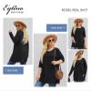 Eytino Womens Plus Size Tops Casual Long Sleeve Crew Neck Oversized T Shirts with Pockets Solid Color Loose Tunics,5X Black view 4