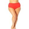 Anne Cole Women's Red Stretch Ruched Lined Convertible Full Coverage High Waisted Swimsuit Bottom 16W view 1