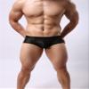 Men's Lace Transparent Thong Underwear Low Rise Lightweight Print Boxer Brief Sport Workout Breathable Swimwear Trunk (Black,Medium) view 2