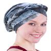 Awlsyj Chemo Cancer Head Hat Cap Ethnic Bohemia Pre-Tied Twisted Braid Hair Cover Wrap Turban Headwear(4 Pack Tie Dye Black Grey Royal Blue Blue Green) view 2