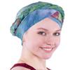 Awlsyj Chemo Cancer Head Hat Cap Ethnic Bohemia Pre-Tied Twisted Braid Hair Cover Wrap Turban Headwear(4 Pack Tie Dye Black Grey Royal Blue Blue Green) view 3