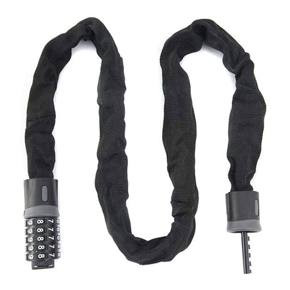 XIXIDIAN Mountain Bike 5-Digit Combination Lock, Anti-Theft Lock, Chain Lock, Suitable for Electric Motorcycles, Gates, A Variety of Sizes are Available (Size : 120cm)