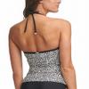 Calvin Klein Women's Black Printed V-Wire Removable Cups Stretch UV Protection Tie Halter Tankini Swimsuit Top XS view 2