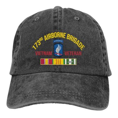 173rd Airborne Brigade Vietnam Veteran Unisex Baseball Cap Cowboy Hat Denim Hat Plain Sun Hat Adjustable Casquette Black