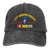 173rd Airborne Brigade Vietnam Veteran Unisex Baseball Cap Cowboy Hat Denim Hat Plain Sun Hat Adjustable Casquette Black
