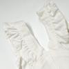 KIDSCOOL SPACE Girls Jeans Shorts,Ruffled Adjustable Straps Summer Denim Shortalls,White,7-8 Years view 3