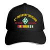 4th Infantry Division Vietnam Veteran Unisex Classic Baseball Cap Sandwich Cap Plain Dad Cap Adjustable Casquette Black view 1