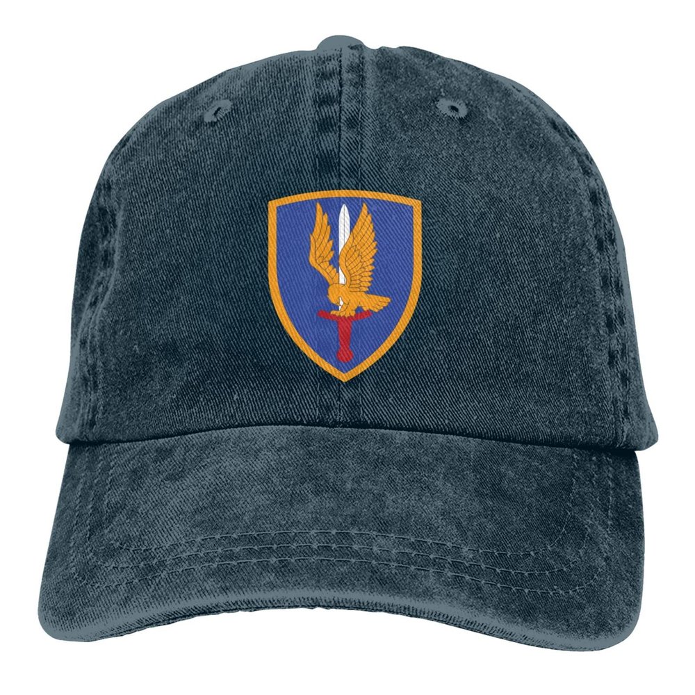 1st Aviation Brigade Unisex Baseball Cap Cowboy Hat Denim Hat Plain Sun Hat Adjustable Casquette Navy