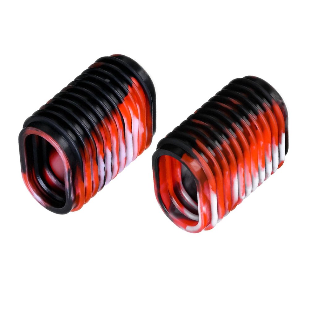 Almencla Elastic Silicone Reel Anti Slip Fishing Reel Handle Grips Baitcaster Knob Covers, Red