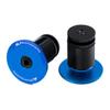 JRC Components Aluminum Handlebar Bike Bar End Plugs for Bicycles | Pack of 2 Handlebar Plugs - Bike Bar End Grips | Mountain Bike Bar End Caps for Road Bikes - Premium Bike Handlebar Caps [Blue] view 1
