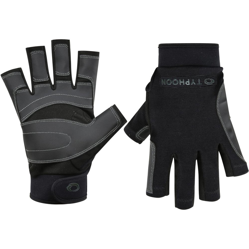 Typhoon Junior Raceline 2.0 Half Finger Sailing Gloves - Black 310251 M