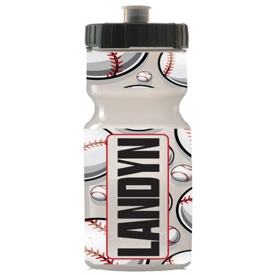 50 Strong 22oz Kids Personalized Baseball Squeeze Water Bottle  BPA-Free with Pull Top Cap  Durable & Reusable for School, Boys & Girls  Made in USA  Custom Name, Team or Number