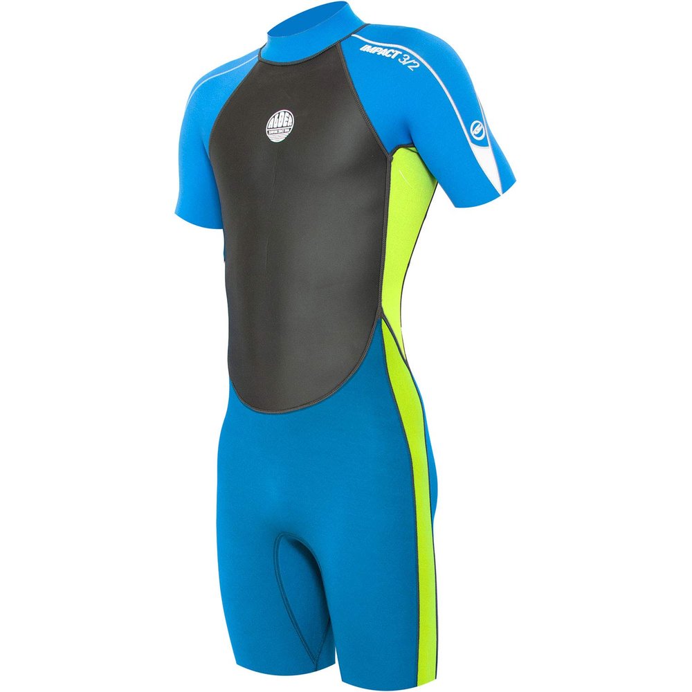 Alder Junior Impact 3/2mm Shorty Wetsuit - Flo Lime WS22JIS 10Y