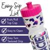 50 Strong 22oz Personalized Kids Squeeze Water Bottle  BPA-Free with Pull Top Cap  Durable & Reusable for School, Boys & Girls  Made in USA  Custom Name, Team or Number view 4