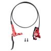 Cyclon MTB Hydraulic Disc Brakes Set, Black/Red Aluminum Alloy Hydraulic Brakes for Mountain Bike Left Front 1000mm Right Rear 1700mm Hydraulic Bicycle Brakes with is/PM Adapter Fit 160mm Rotor view 1