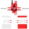 Cyclon MTB Hydraulic Disc Brakes Set, Black/Red Aluminum Alloy Hydraulic Brakes for Mountain Bike Left Front 1000mm Right Rear 1700mm Hydraulic Bicycle Brakes with is/PM Adapter Fit 160mm Rotor view 3