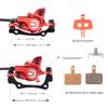 Cyclon MTB Hydraulic Disc Brakes Set, Black/Red Aluminum Alloy Hydraulic Brakes for Mountain Bike Left Front 1000mm Right Rear 1700mm Hydraulic Bicycle Brakes with is/PM Adapter Fit 160mm Rotor view 4