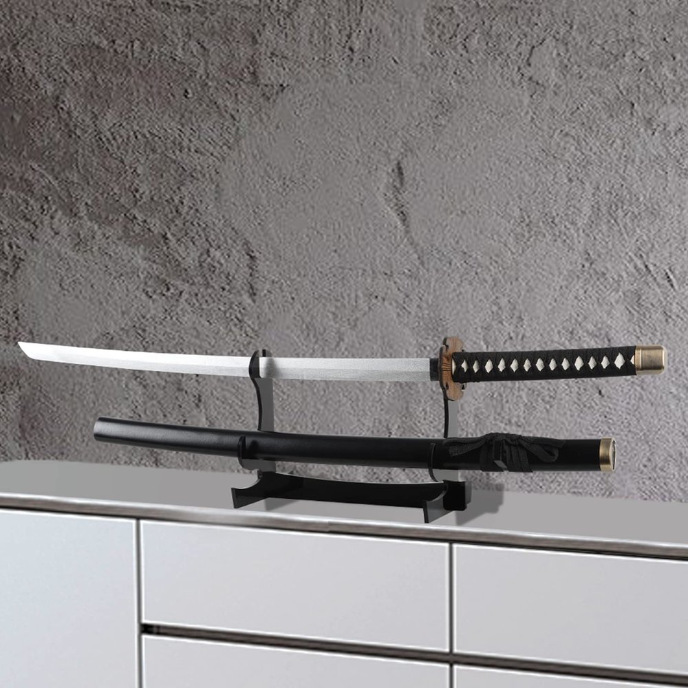 BYTOTU Desktop sword rack - acrylic - very suitable for displaying magic sword - sword - samurai sword - sword - stick, Chinese sword display (excluding sword) (acrylic - black)