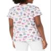 24/7 Comfort V-Neck Scrub Top with Pockets, I Love Coffee Pink, Medium view 2