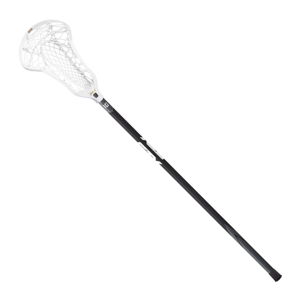STX Lacrosse Crux Pro Complete Stick with Crux Mesh 2.0 Pocket and Comp-10 Handle, Black