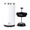 BruTrek by Planetary Design Steel Toe 3.0 Travel Coffee Press - Brew 20 fl.oz On The Go - No Spill Lid, Double Wall Vacuum Insulated Stays Hot for Hours, French Press Coffee (Snowflake White) view 2