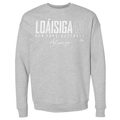 500 LEVEL Jonathan Loaisiga Sweatshirt (Crew Sweatshirt, XX-Large, Heather Gray) - Jonathan Loaisiga New York Elite WHT