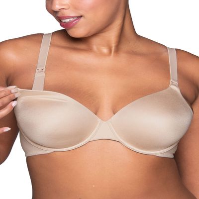 Vanity Fair Womens Maternity Nursing for Breastfeeding Wireless Or Underwire Bra, Underwire - Neutral, 34D US
