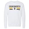 500 LEVEL Jake Cronenworth Sweatshirt (Crew Sweatshirt, XX-Large, White) - Jake Cronenworth San Diego Font view 1