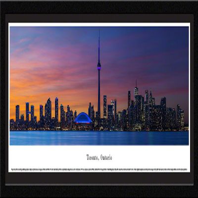 Toronto, Ontario - 42" x 15.5" Select Frame with Single Mat by Blakeway Panoramas