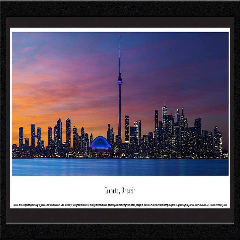 Toronto, Ontario - 42" x 15.5" Select Frame with Single Mat by Blakeway Panoramas