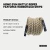 Capelli Sport Battling Ropes, Workout Battle Ropes for Strength Training and Cardio, Brown, 20 ft Length view 3