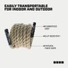 Capelli Sport Battling Ropes, Workout Battle Ropes for Strength Training and Cardio, Brown, 20 ft Length view 4