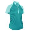 Monterey Club Women's Sun Stripe Contrast Golf Polo #2354 (Algiers Blue/Dark Teal, X-Large) view 1