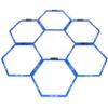 Capelli Sport Hexagonal Speed Rings, Interlocking Hex Agility Ladder Rings with Carry Bag, Blue, Set of 6 view 1