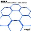 Capelli Sport Hexagonal Speed Rings, Interlocking Hex Agility Ladder Rings with Carry Bag, Blue, Set of 6 view 3