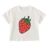 Dkygxwt Toddler Girls Short Sleeve T Shirt Kids Summer Casual Magic Changing Flip Sequins Tops Tee Shirts Clothes(White,2-3 Years) view 1