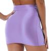 Agoky Womens Slim Fit Oil Glossy Half Slips Skirt Bodycon Micro Mini Skirts Nightwear Purple Medium view 4