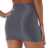 Agoky Womens Slim Fit Oil Glossy Half Slips Skirt Bodycon Micro Mini Skirts Nightwear Grey Large view 4