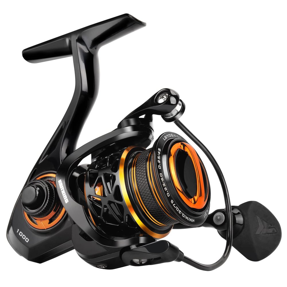KastKing Zephyr 1000 SFS Spinning Reel Ultralight Spin Finesse System Fishing Reel - Carbon Fiber Construction 7 + 1 Stainless Steel BB Carbon Fiber Drag Braid Line Ready CNC Aluminum Spool