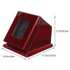 INOOMP Delicate Championship Ring Display Case Dark Red Ring Storage Box Lid for Collectors and Enthusiasts view 2